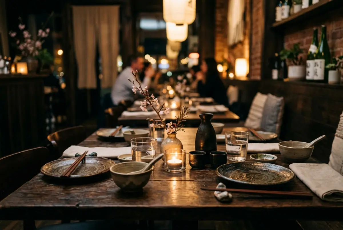 Gedeckter Tisch im Restaurant Han Kitchen